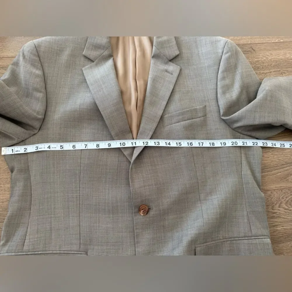 Lauren Ralph Lauren 100% Wool Blazer Brown With Blue Accent Size 42R